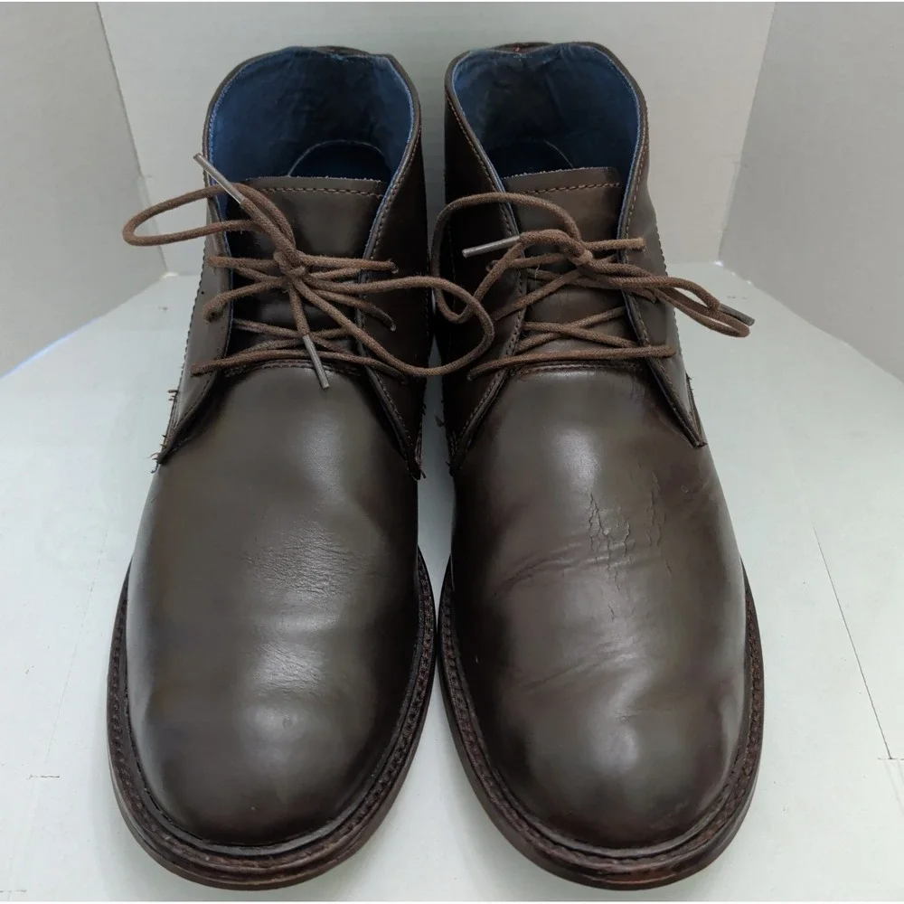 Mark Nason X Skechers Men's Sz 11 Brown Leather Chukka Lace-Up Boots Beatles